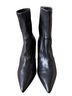 Stuart Weitzman 100% Leather Black Ankle Boots Size 5 - photo 2