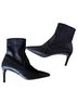 Stuart Weitzman 100% Leather Black Ankle Boots Size 5 - photo 4