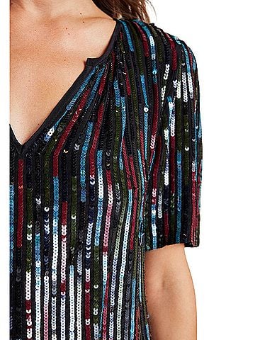 Velvet Short Sleeve Blouse (view 2)