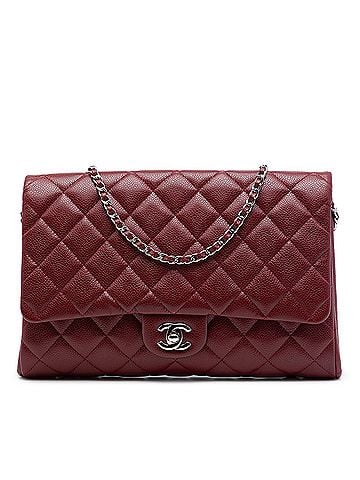 Chanel CC Quilted Caviar Flap Clutch with Chain (view 1)