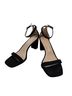 Stuart Weitzman 100% Suede Solid Black Sandals Size 10 - photo 1