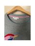 Boden Graphic Floral Gray Pink Red Blue Yellow Casual Sweaters Size M - photo 3