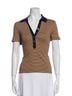 Veronica Beard Stripes Multi Color Short Sleeve Button-Down Shirt Size M - photo 1