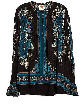 FARM Rio Blossom Tapestry Long Sleeve Blouse (view 1)