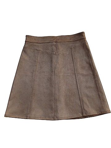 Chaps Faux Leather Skirt (view 2)