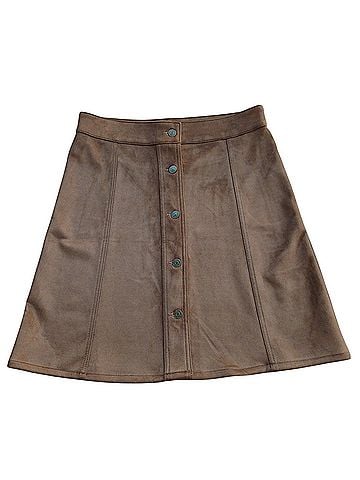 Chaps Faux Leather Skirt (view 1)