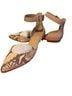 Arturo Chiang 100% Calf Leather Snake Print Multi Color Flats Size 8 1/2 - photo 2