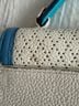 Brighton 100% Leather Multi Color White Blue Leather Clutch One size - photo 5