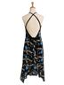 Venus 100% Polyester Floral Black Blue Green Pink Cocktail Dress Size 14 - photo 2