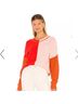 Central Park West Color Block Multi Color Pullover Sweater Size M - photo 3