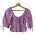STAUD Purple Short Sleeve Blouse Size 4 - photo 1