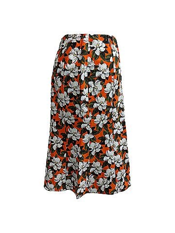 Alice + Olivia Al­ice + Olivia Stephine Mi­di Skirt in Flo­ral Print Cotton (view 1)
