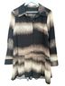 Lauren Vidal 100% Polyester Print Black Tan Long Sleeve Blouse Size XL - photo 1