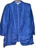 Chico's 100% Linen Solid Blue Blazer Size 14 - photo 1