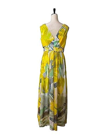 White House Black Market Watercolor Floral Braided Maxi Dress Cocktail Dress (view 2)