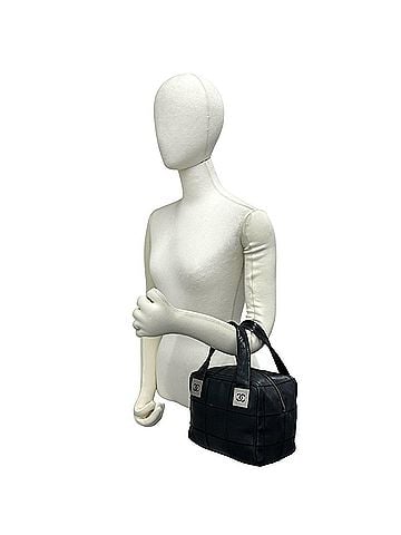 Chanel CHANEL Chanel Chocolate Bar Coco Mark Hardware Caviar Skin Leather Genuine Handbag Black 30469 (view 2)