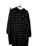 Torrid 100% Cotton Plaid Black White Long Sleeve Blouse Size 3X - photo 1