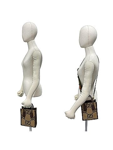 Gucci GUCCI Jumbo GG Logo Pattern Canvas Leather 2-Way Shoulder Bag/Handbag Brown 49785 (view 2)