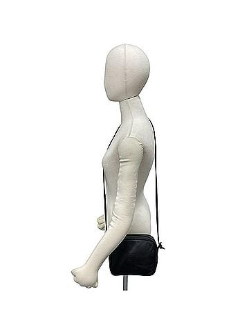 Loewe LOEWE Vintage Anagram Logo Nappa Leather Mini Square Shoulder Bag Pouch Black 55-10 (view 2)