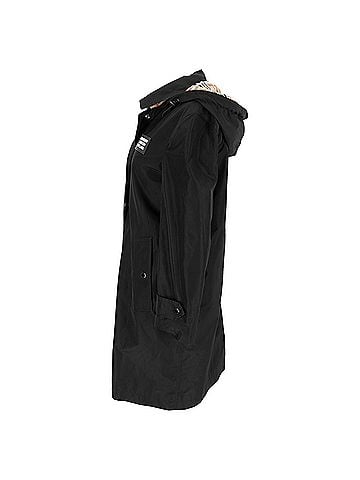 Burberry Burberry Oxclose Hooded Raincoat in Black Polyester (view 2)