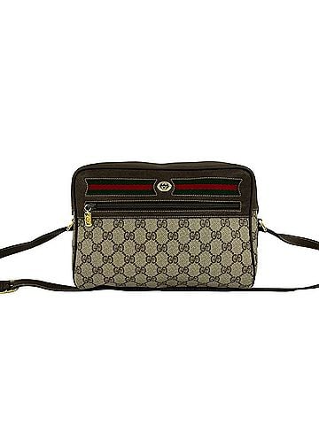Gucci GUCCI Vintage Sherry Line GG Logo Pattern Leather Shoulder Bag/Pouch, Brown, 02055 (view 1)