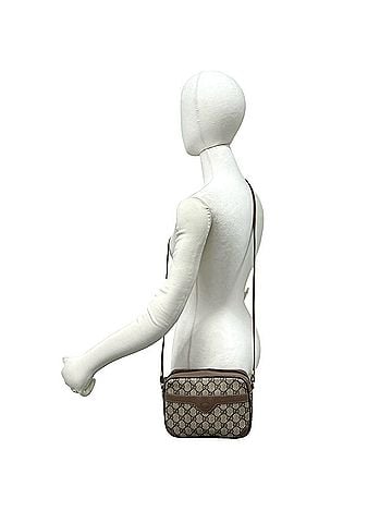 Gucci GUCCI Vintage GG Logo Leather Shoulder Bag/Pouch (Brown, 97334) (view 2)