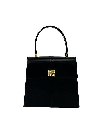 Yves Saint Laurent YVES SAINT LAURENT Vintage YSL Logo Hardware Leather Handbag Black 3024b (view 1)