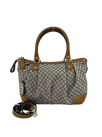 Gucci GUCCI Sukey Diamante Canvas Leather 2-way Handbag/Shoulder Bag, Beige, 836-3 (view 1)