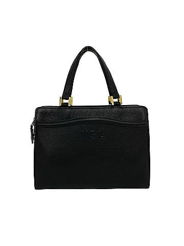 Yves Saint Laurent YVES SAINT LAURENT Vintage YSL Logo Embossed Leather Handbag Mini Tote Bag Black 21497 (view 1)