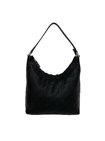 Gucci GUCCI Guccissima GG Logo Engraved Leather Semi-One Shoulder Bag Mini Tote Black 34203 (view 1)