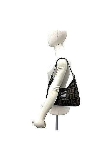 Fendi FENDI Vintage Zucca FF Pattern Canvas Leather One Shoulder Bag Handbag Brown 30546 (view 2)