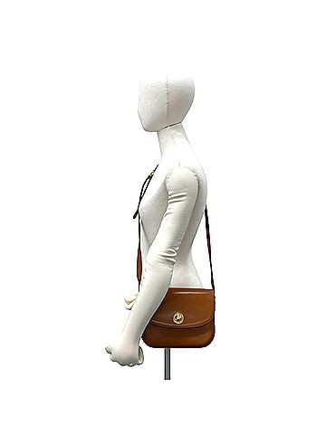 Céline CELINE Vintage Logo Hardware Starball Leather One Shoulder Bag Pochette Brown 31543 (view 2)