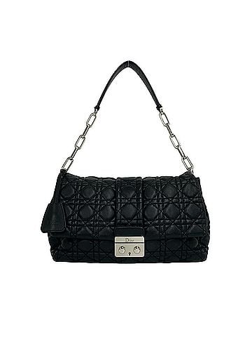 Christian Dior Christian Dior Cannage New Rock Lambskin Leather Shoulder Bag/Handbag, Black, 35316 (view 1)