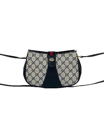 Gucci GUCCI Vintage GG Logo Leather Shoulder Bag/Pouch (Navy) - 35899 (view 1)