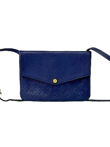 Louis Vuitton LOUIS VUITTON Louis Vuitton Twice Monogram Empreinte Leather Genuine Shoulder Bag Pochette Blue 32992 (view 1)