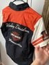Harley Davidson Black Red White Short Sleeve Button-Down Shirt Size M - photo 5