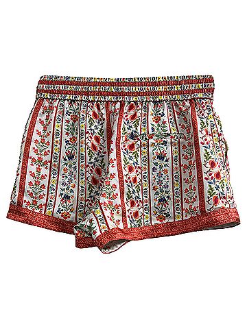 Alice + Olivia Alice + Olivia Tandy Floral-Print Shorts in Multicolor Polyester (view 2)
