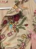 Johnny Was 97% Cotton 3% Spandex 100% Polyester Floral Red Pink Tan Coat Size L - photo 11