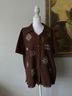 Alfred Dunner Solid Brown Short Sleeve Button-Down Shirt Size 18 - photo 6