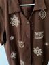Alfred Dunner Solid Brown Short Sleeve Button-Down Shirt Size 18 - photo 4