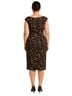 Connected Apparel 96% Polyester 4% Spandex 100% Polyester Animal Print Black Brown Gold Cocktail Dress Size 10 - photo 2