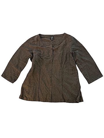 Eileen Fisher 3/4 Sleeve Henley (view 1)