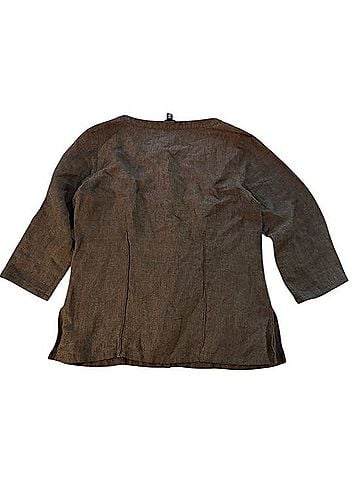 Eileen Fisher 3/4 Sleeve Henley (view 2)