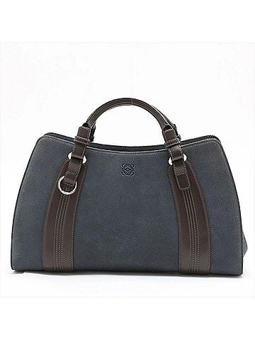 Loewe Loewe Anagram Leather Handbag Tote Bag with Silver Hardware - Women's (view 1)