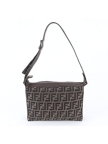 Fendi Fendi Zucca Leather Canvas Shoulder Bag Handbag Brown Women's (view 1)