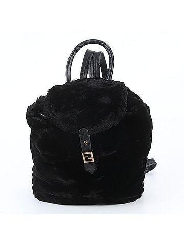 Fendi Fendi Leather Backpack, Rucksack, Shoulder Bag, Black, Women's (view 1)