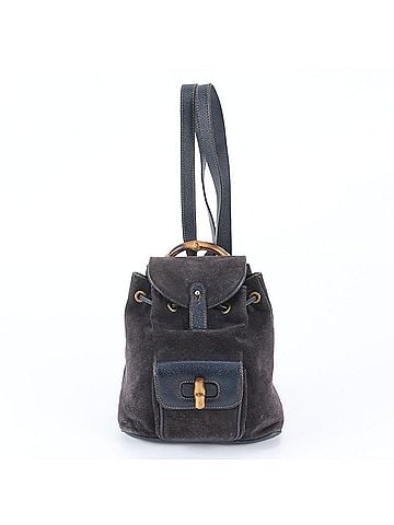 Gucci Gucci Bamboo 003-1956-0030 Leather Backpack Shoulder Bag Navy Women's (view 1)