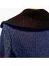Via Spiga Blue Black Wool Coat Size 6 - photo 6