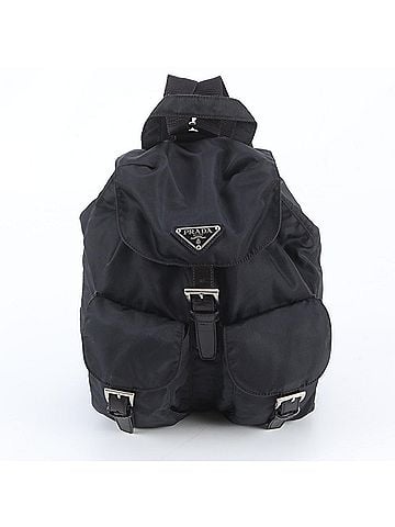 Prada Prada Tessuto Nylon Triangle Logo Leather Backpack/Shoulder Bag for Women (view 1)