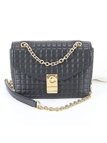 Céline Celine C Medium Quilted Leather 2-Way Chain Shoulder Bag for Women (view 1)